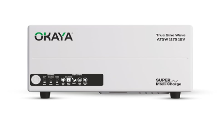 Okaya ATSW 1175 Inverter for Home, Office & Shops | 925VA/12V Pure Sinewave | Reliable Power Backup | Supports 1 Inverter Battery 